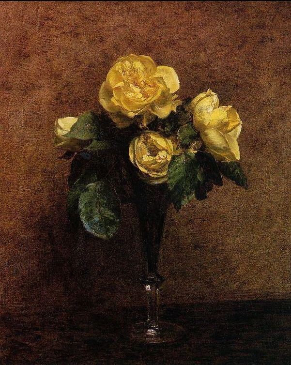 Henri Fantin-Latour Fleurs Roses Marechal Neil